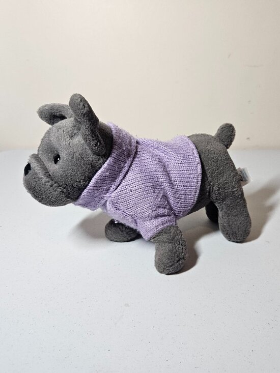 Jellycat Other - Jellycat French Bulldog Purple Sweater Size 7.5 Stuffed Plush RARE Retired HTF